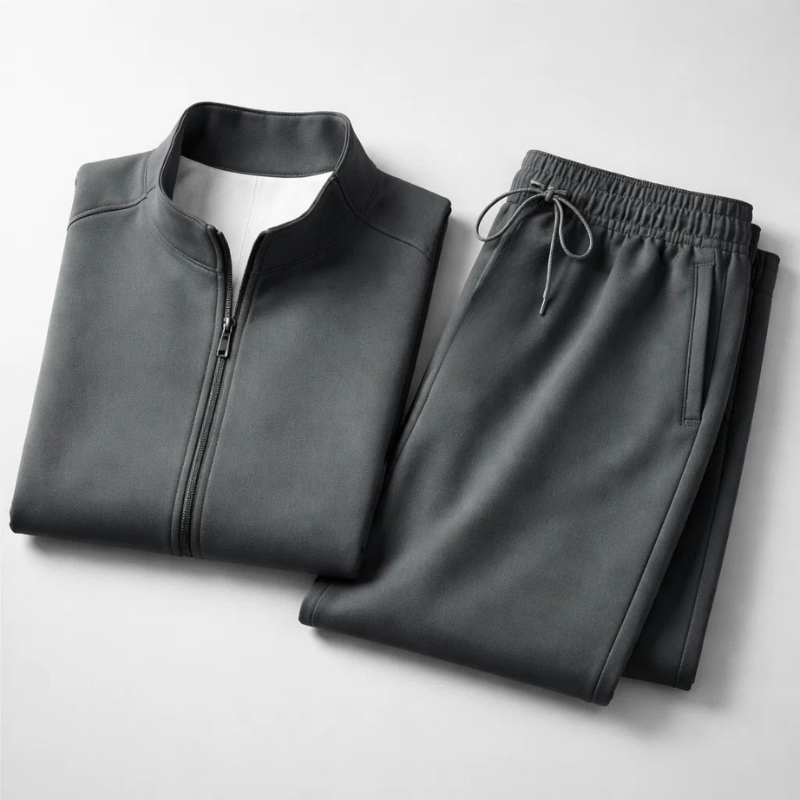 Herren-Sport-Set mit Frontreißverschluss und gerader Hose - Adrián