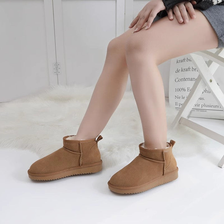 Damen-Winterstiefeletten aus Wildleder mit Innenfutter - Sophia