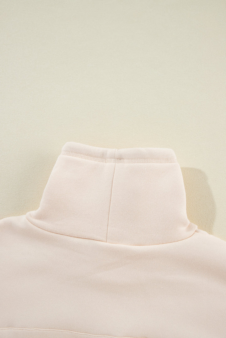 Aubrey - Rollkragen-Sweatshirt mit Kordel und Ärmeln