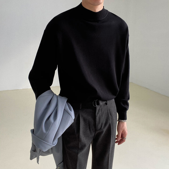 Herren Pullover einfarbig gestrickt - Renwald