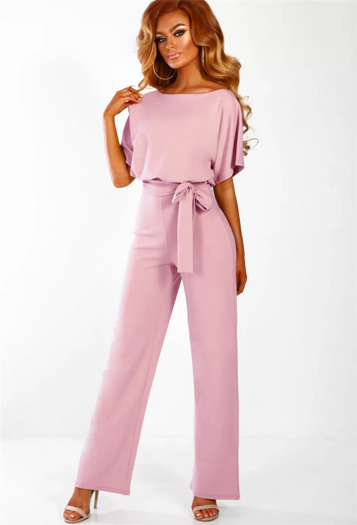 Langer Damenoverall mit eleganter verstellbarer Taille - Elvira