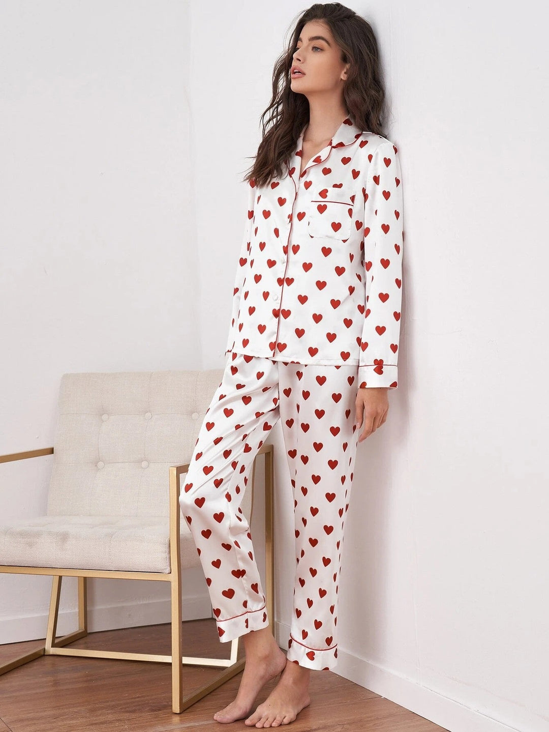 Pyjama-Set mit Herzaufdruck - Elsa