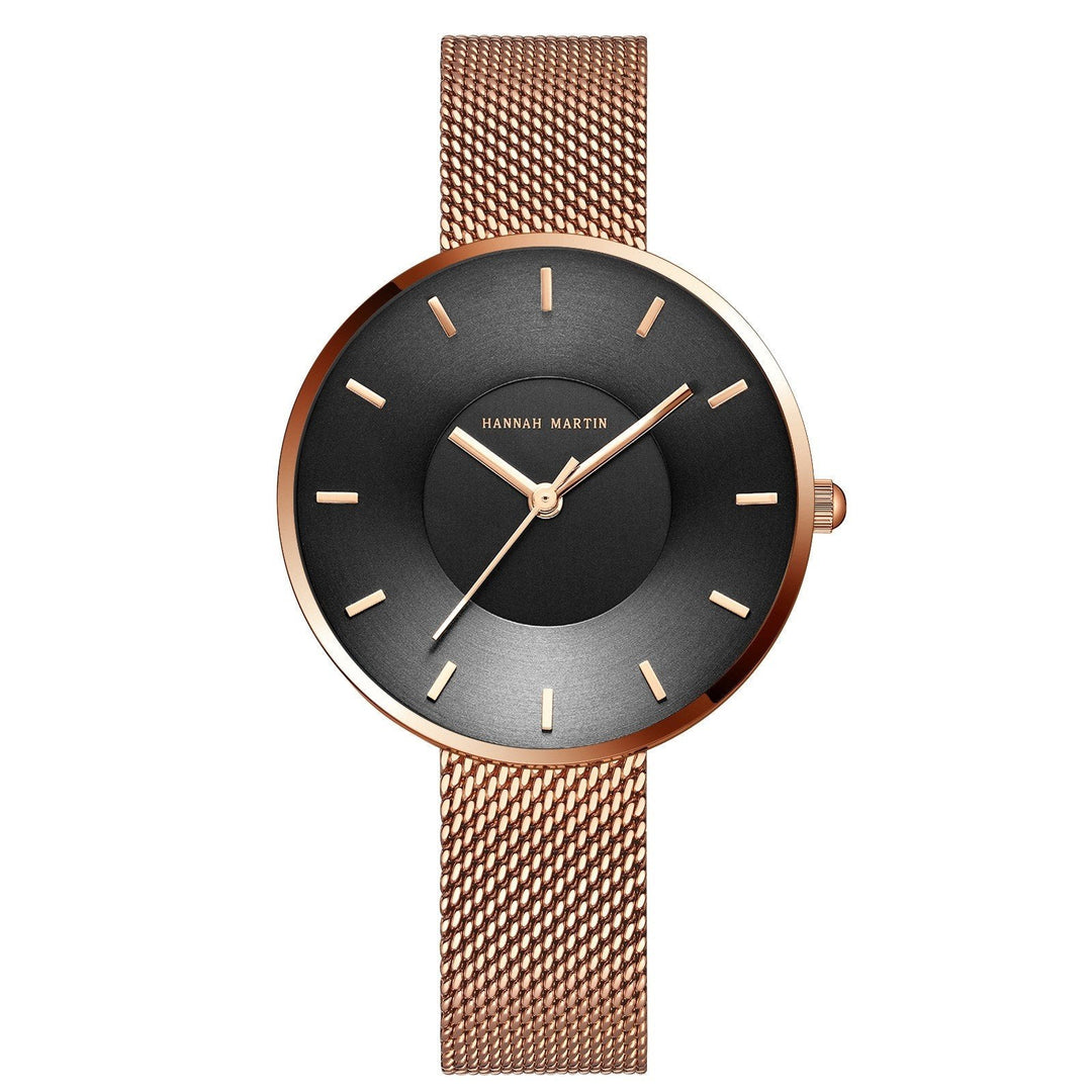 Minimalistische Damenuhr aus Mesh mit elegantem Design