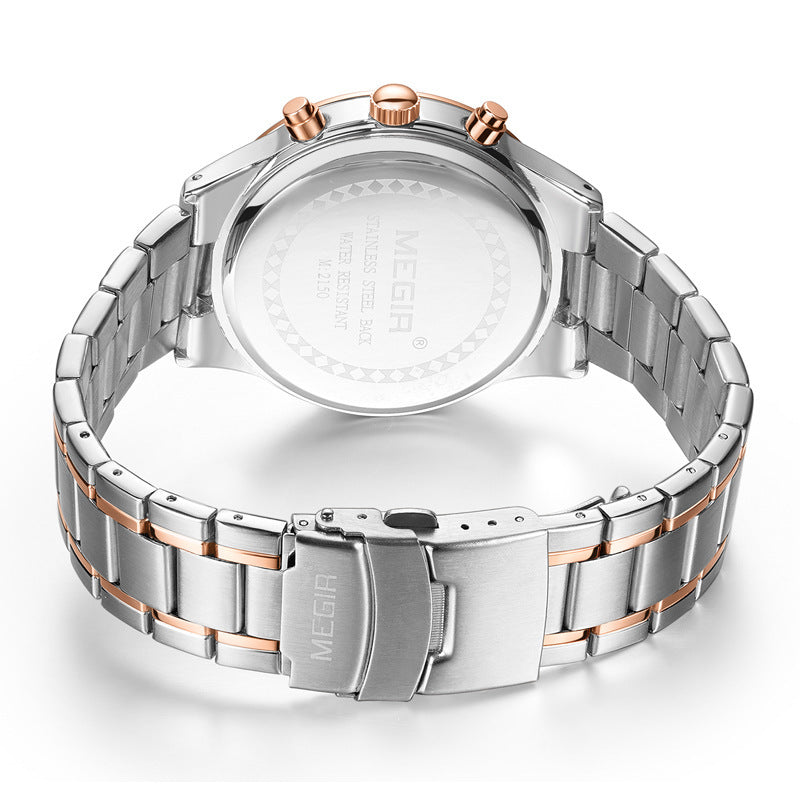 Herren-Edelstahl-Sportuhr Chronograph
