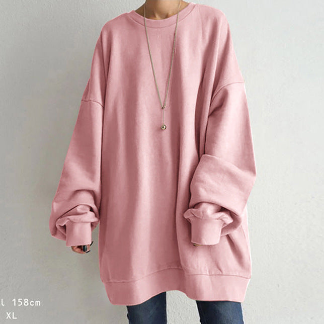 Damen Pullover Rundhals locker minimalistisch - Elviane