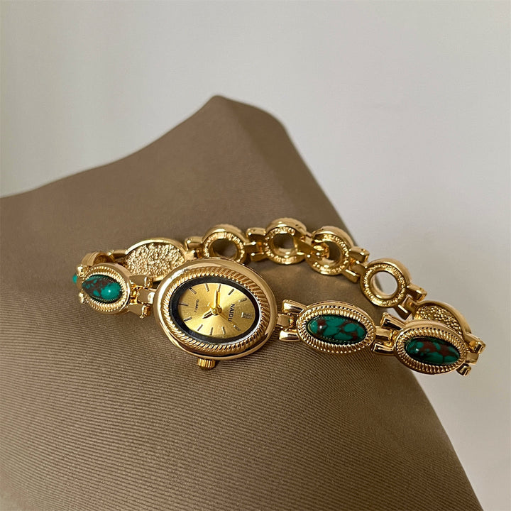 Damenschmuck Armbanduhr mit ovalem Detail - Alviera