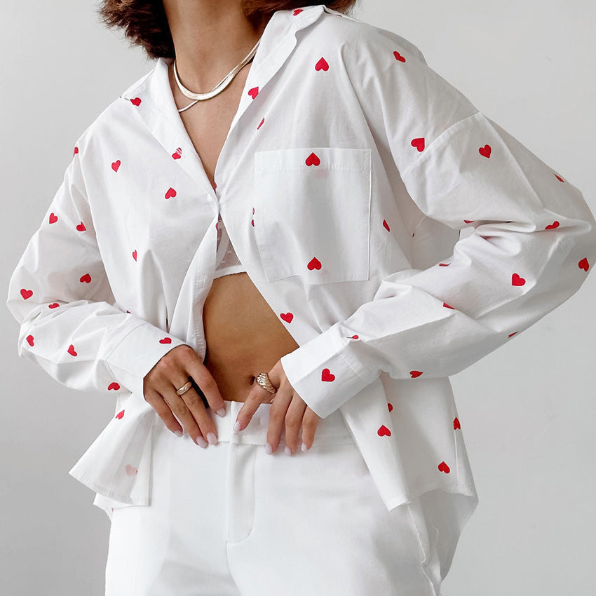Damenbluse mit Herzmotiv - Kaiahn