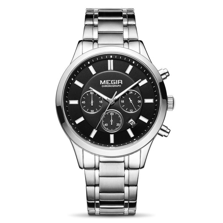 Herren-Edelstahl-Sportuhr Chronograph