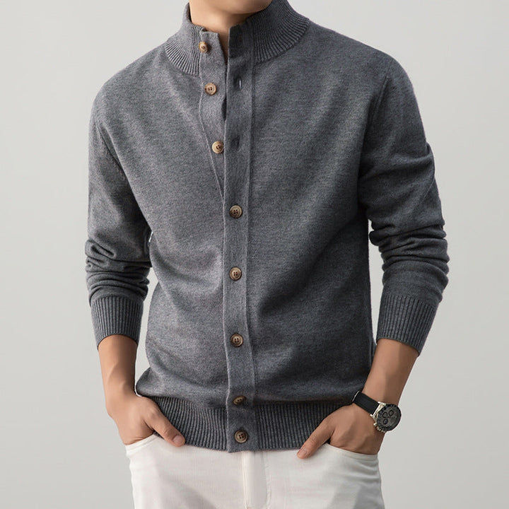 Herren Strickjacke mit dickem Rollkragen - Silah