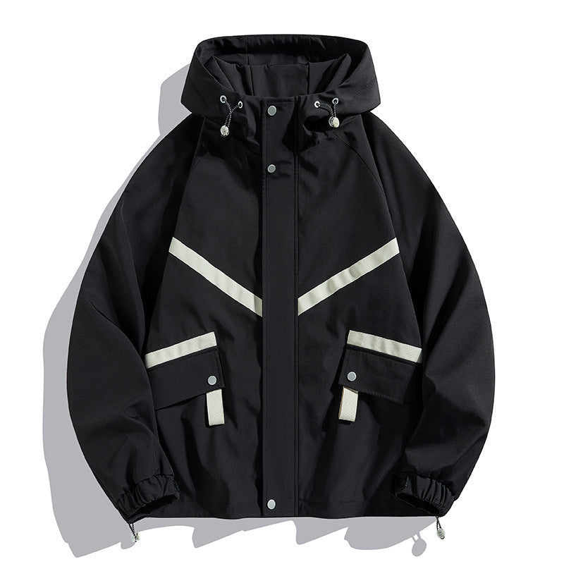 Herrensportjacke mit Kapuze und Fronttaschen - Adrien