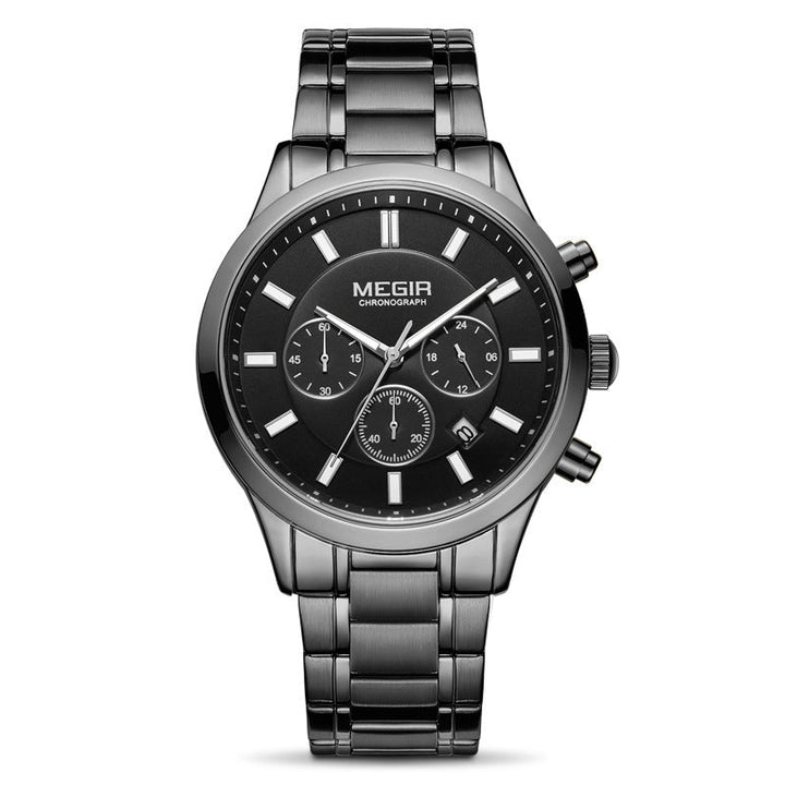 Herren-Edelstahl-Sportuhr Chronograph