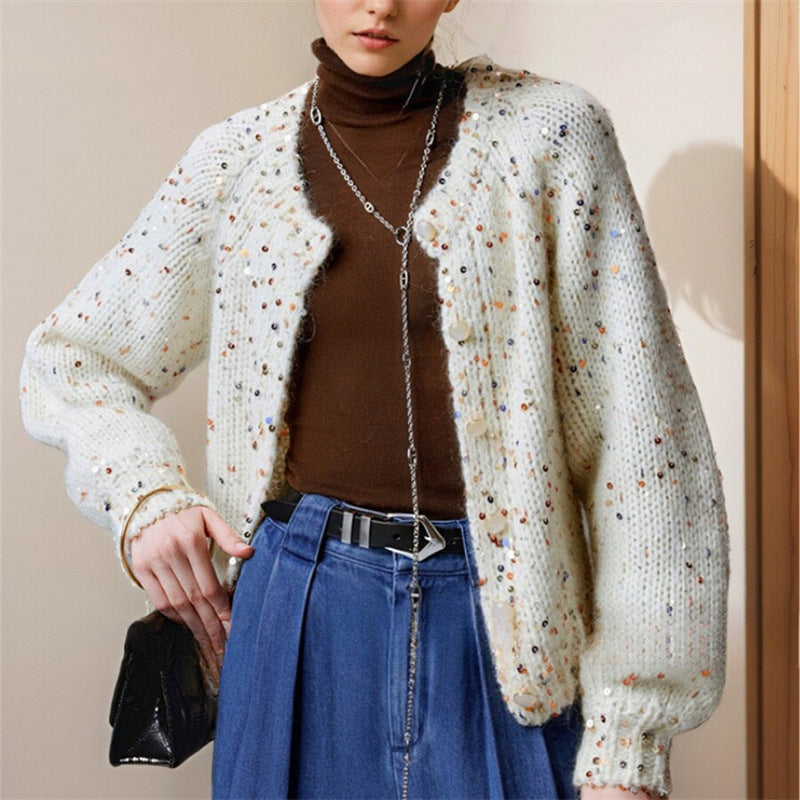 Strickjacke mit Leuchteffekt für Frauen - Naelis
