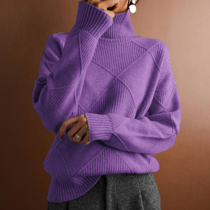 Locker geschnittener Rollkragenpullover für Damen - Yrsa