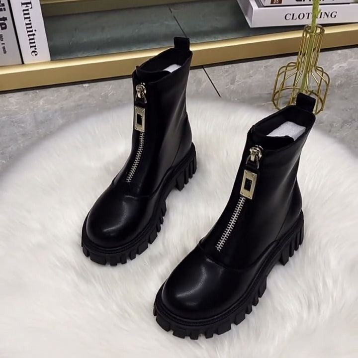 Robuste halbhohe Damenstiefel - Ragnhild