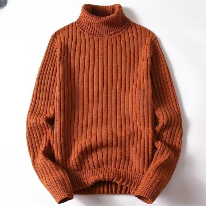 Herren-Rippstrick-Rollkragenpullover - Darel