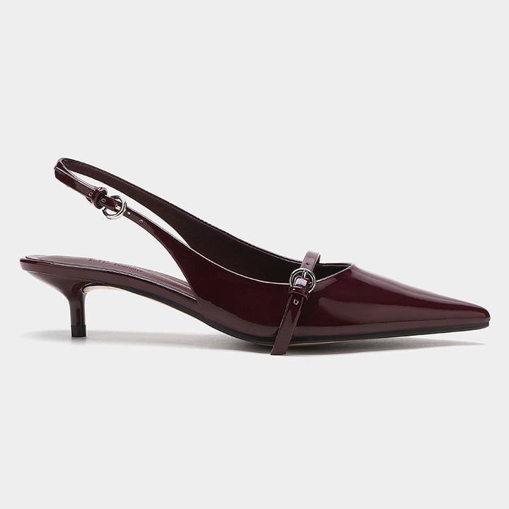 Damen Schuhe mit spitzem Absatz und Hardware-Riemen - Solène