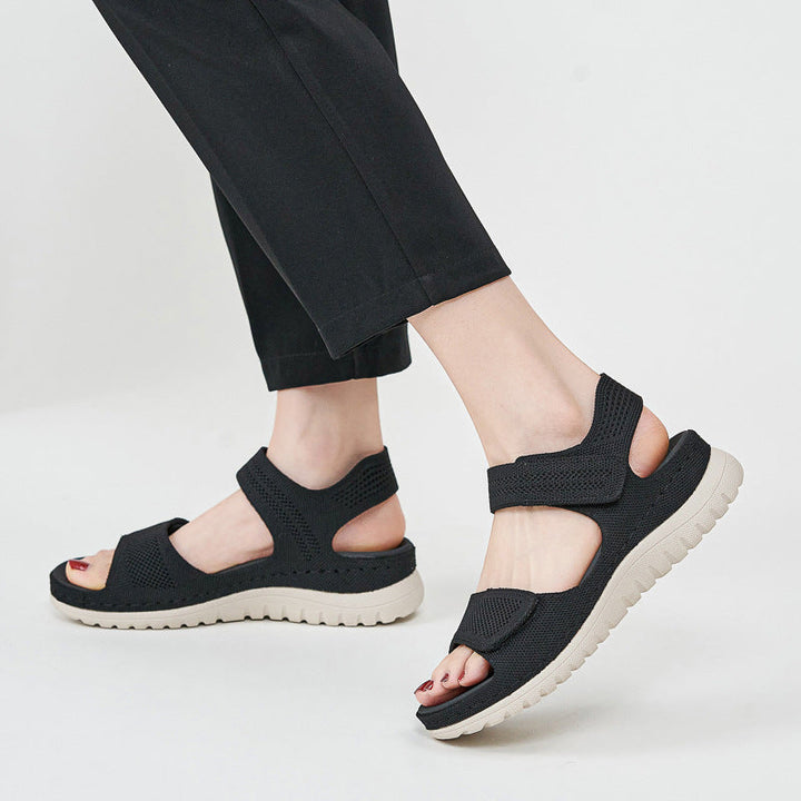Atmungsaktive orthopädische Damensandalen mit dämpfender Sohle - Luren