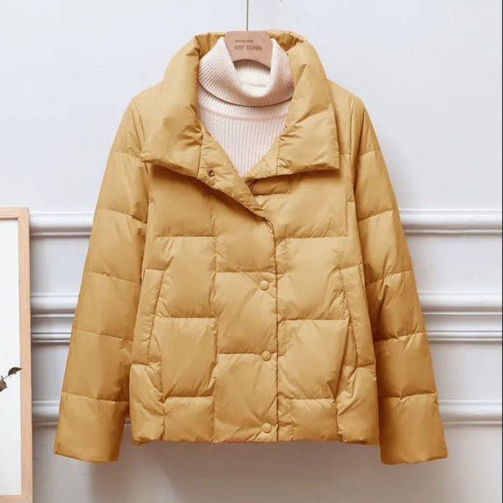 Kurze Damen-Steppjacke mit hohem Kragen - Valery