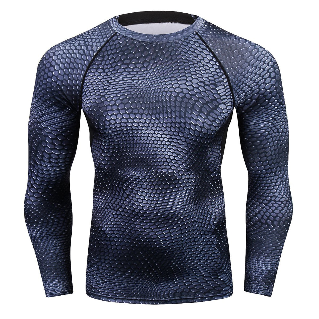 Herren Dry Fit Langarm-Trainings-T-Shirt - Roshfran