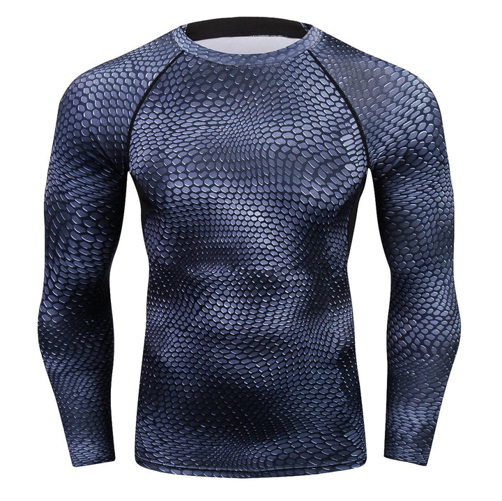 Herren Dry Fit Langarm-Trainings-T-Shirt - Roshfran