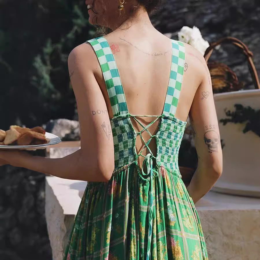 Sommerliches Maxikleid mit Blumendruck für Frauen - Renate
