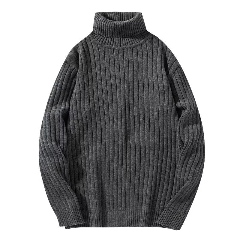 Herren-Rippstrick-Rollkragenpullover - Darel