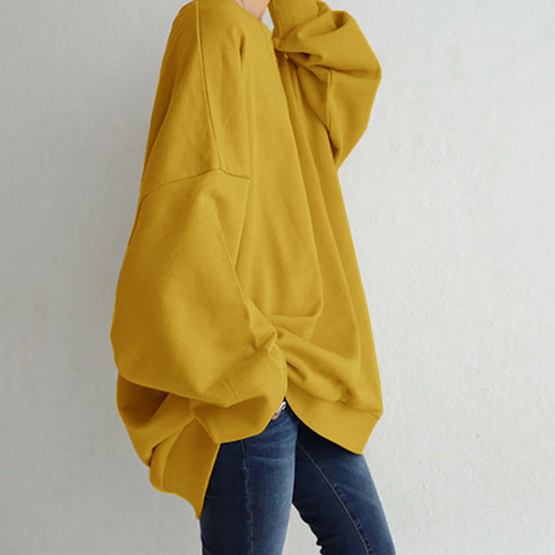 Damen Pullover Rundhals locker minimalistisch - Elviane