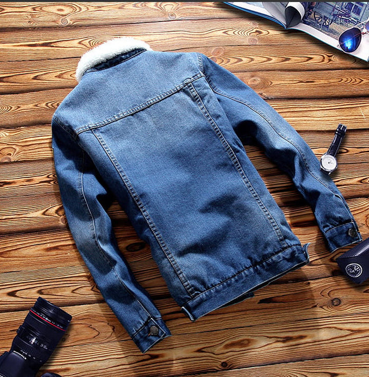 Herren Jeansjacke mit gefüttertem geradem Schnitt - Darnel