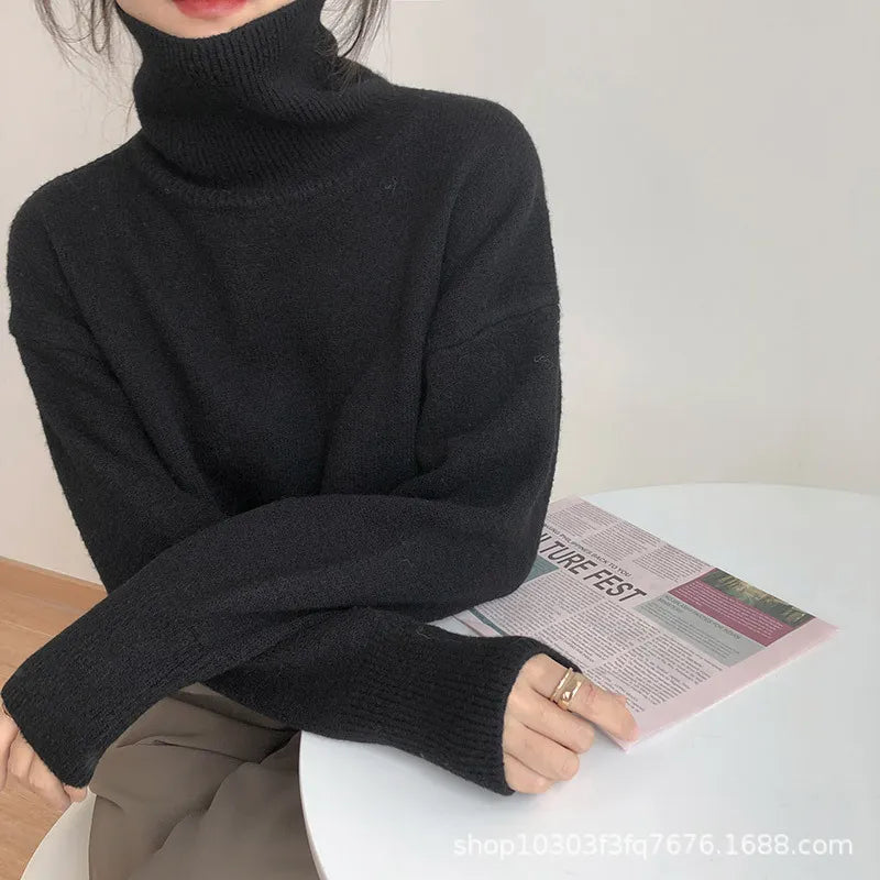 Brielle - Rollkragenpullover im Stil eines gesteppten Pullovers