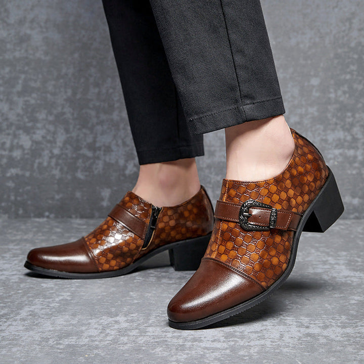 Herrenschuhe mit seitlichem Reißverschluss und Schnalle - Mirex