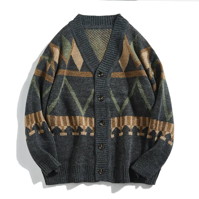 Strickcardigan mit geometrischem Muster – Alden