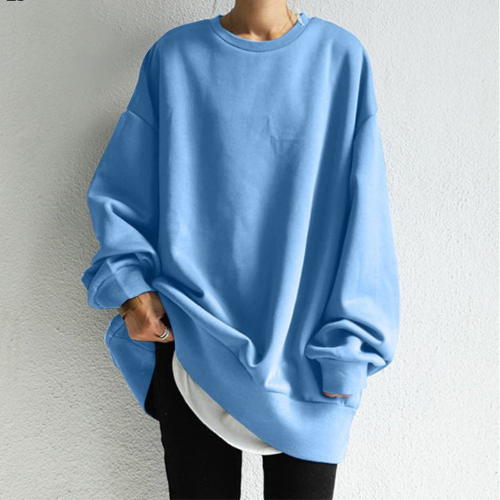 Damen Pullover Rundhals locker minimalistisch - Elviane