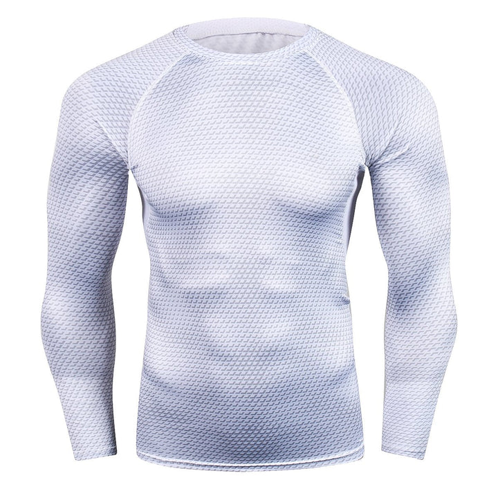 Herren Dry Fit Langarm-Trainings-T-Shirt - Roshfran