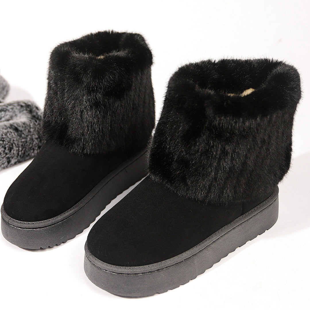 Damen-Winterstiefel mit Kunstfellmanschette - Ivanna