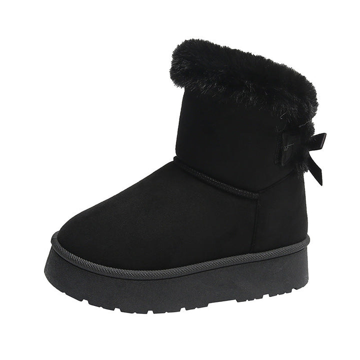 Damen-Winterstiefelette mit Schleife und Thermofutter - Bianka