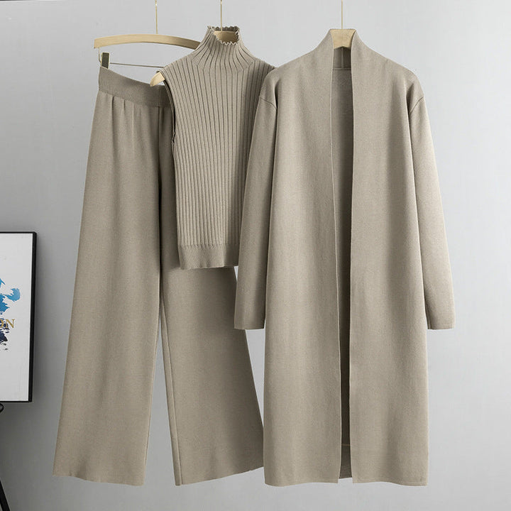 Dreiteiliges Winter-Strickset - Isolde