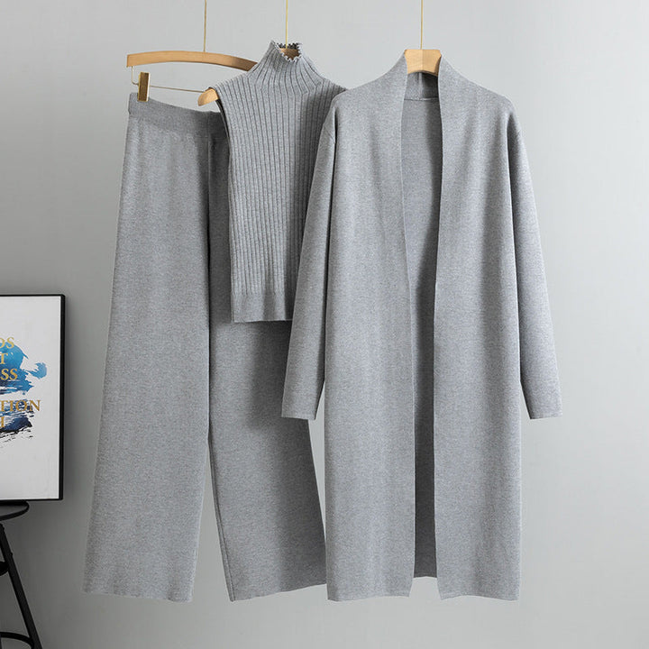 Dreiteiliges Winter-Strickset - Isolde