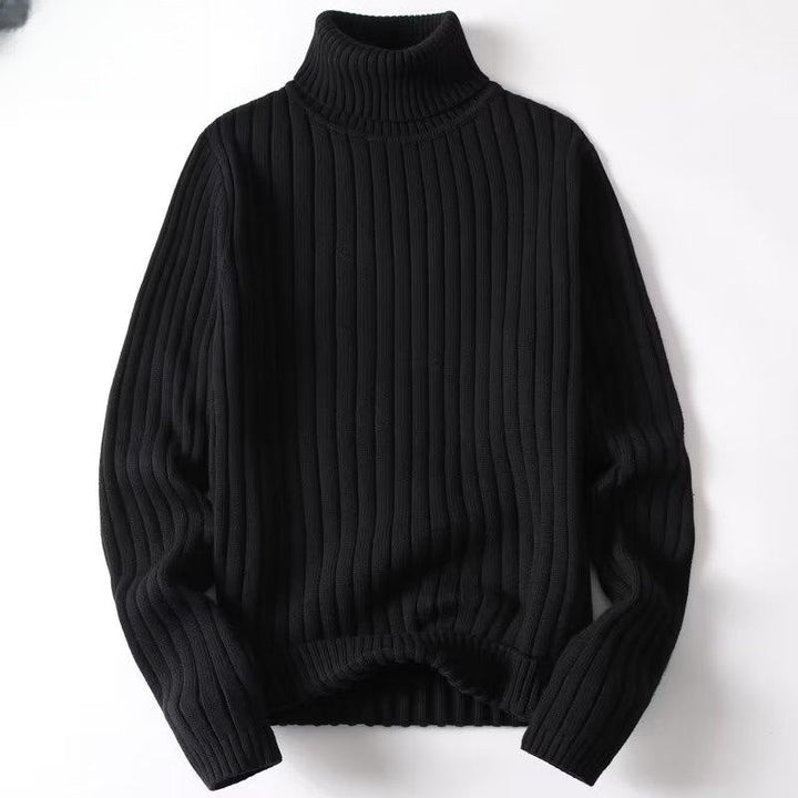 Herren-Rippstrick-Rollkragenpullover - Darel