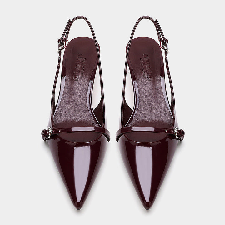 Damen Schuhe mit spitzem Absatz und Hardware-Riemen - Solène