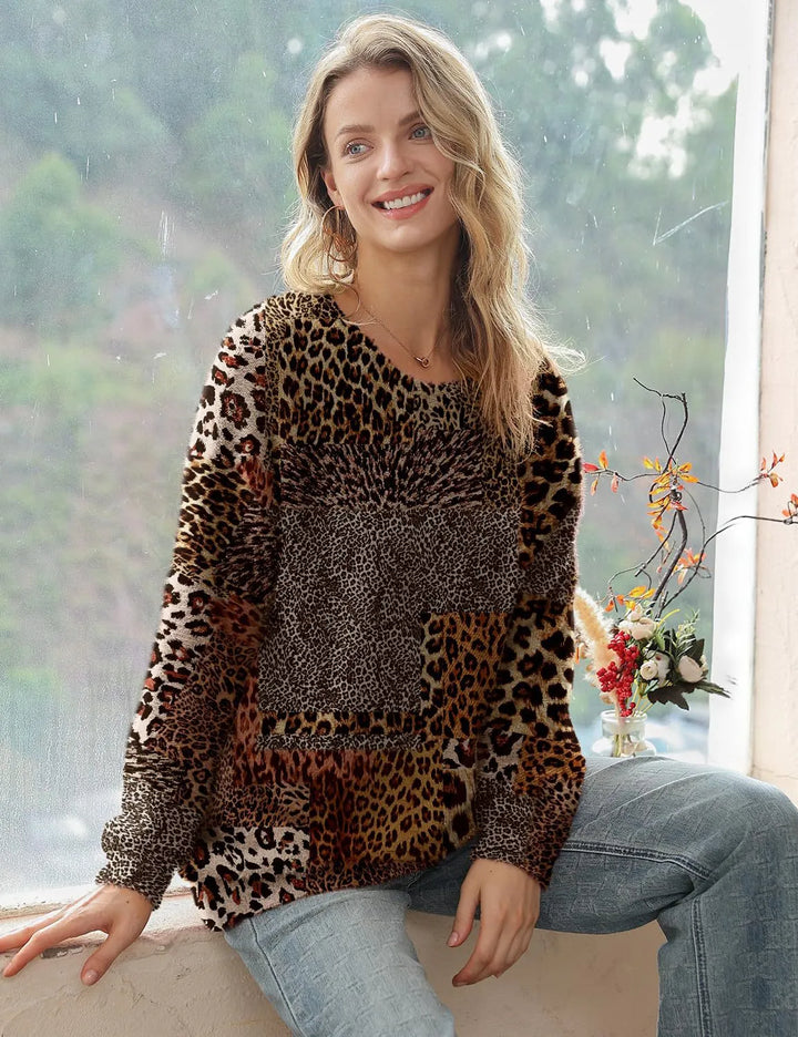 Teva - Pullover mit Tiermotiv, langen Ärmeln und Rundhalsausschnitt
