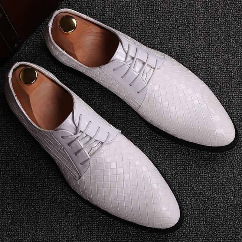Herren Lederschuhe geometrische Flechtung formal - Sören