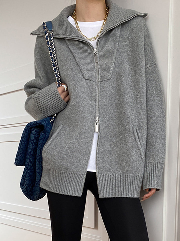 Damen Strickjacke mit offenem Halsausschnitt - Svanhildr