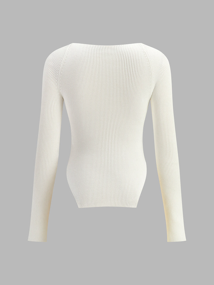 Gestricktes Damen-Top mit herzförmigem Ausschnitt - Brynhildr