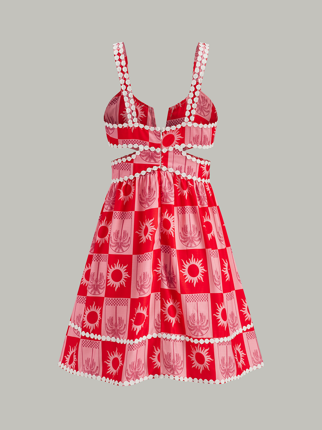Kurzes Damenkleid mit dünnen Trägern und femininem Design - Liria