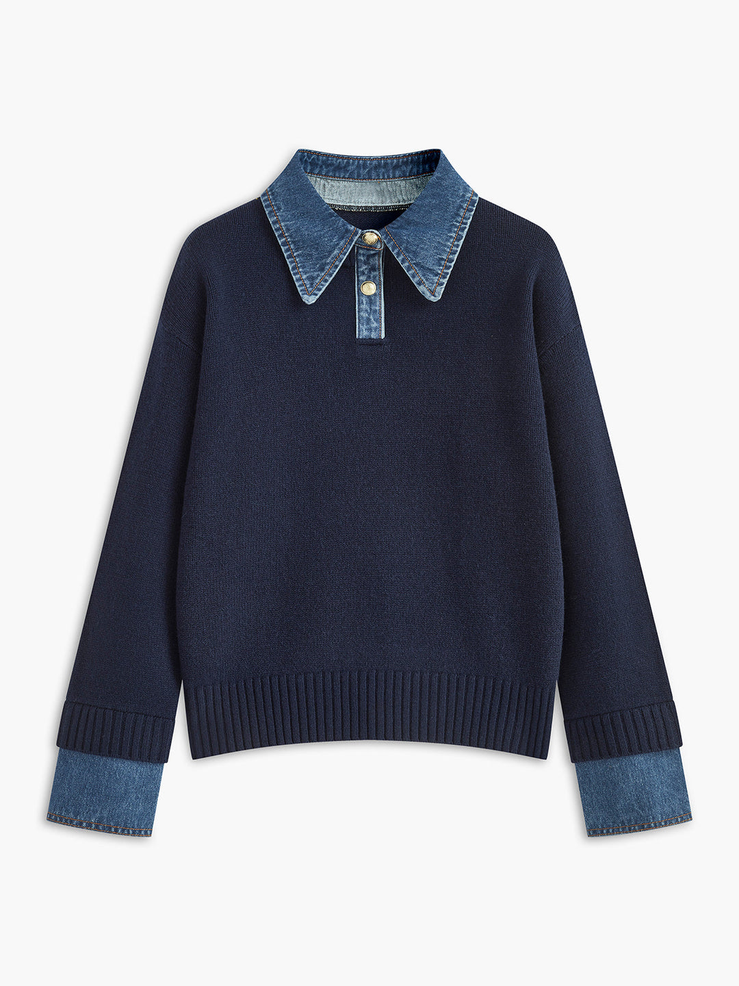 Damen-Pullover mit Hemdkragen - Alriksa