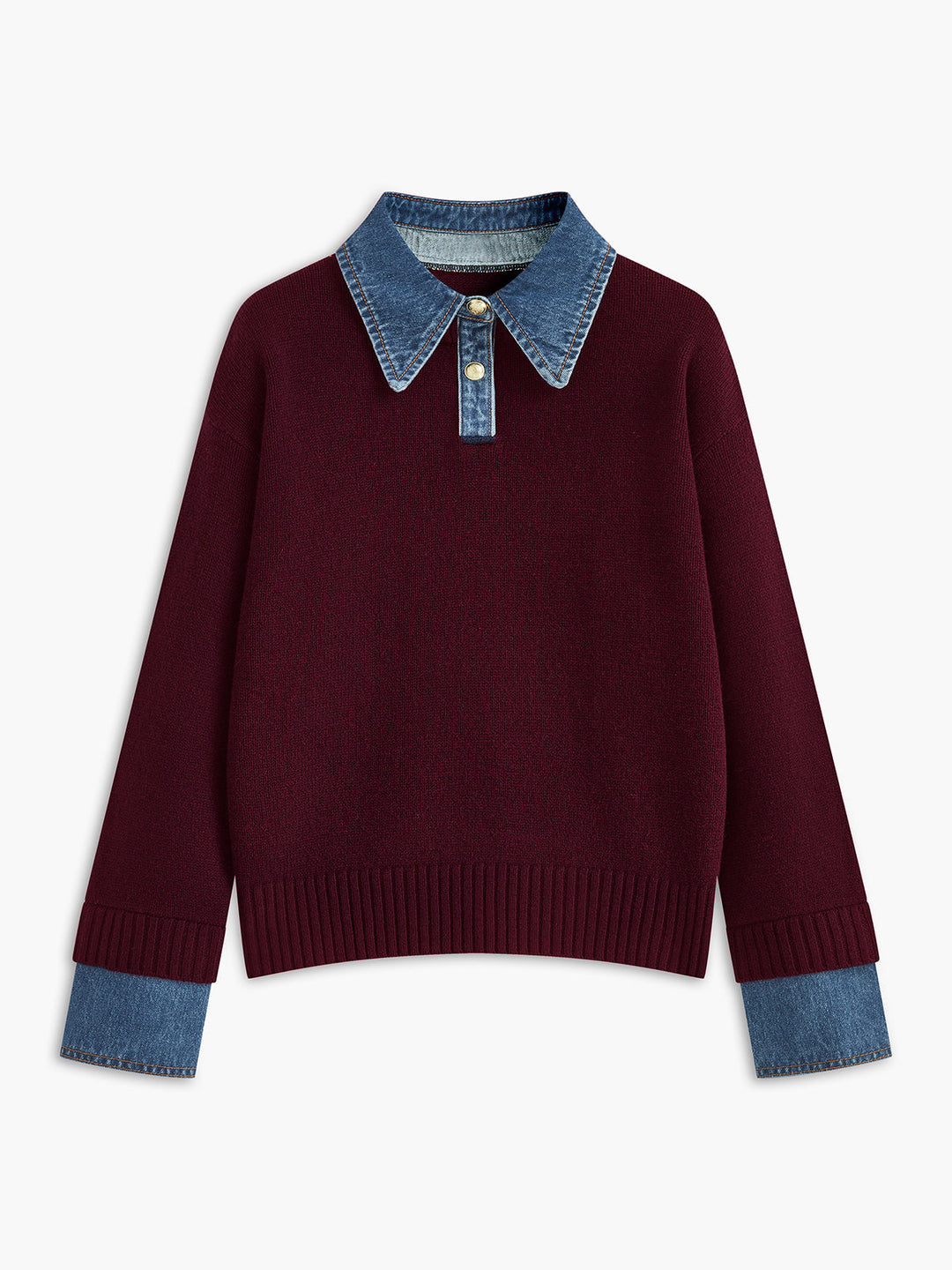 Damen-Pullover mit Hemdkragen - Alriksa