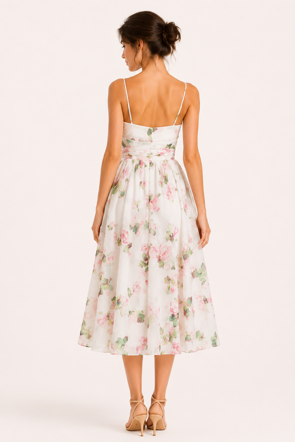 Romantisches Midikleid für Frauen mit Blumenmuster - Elira
