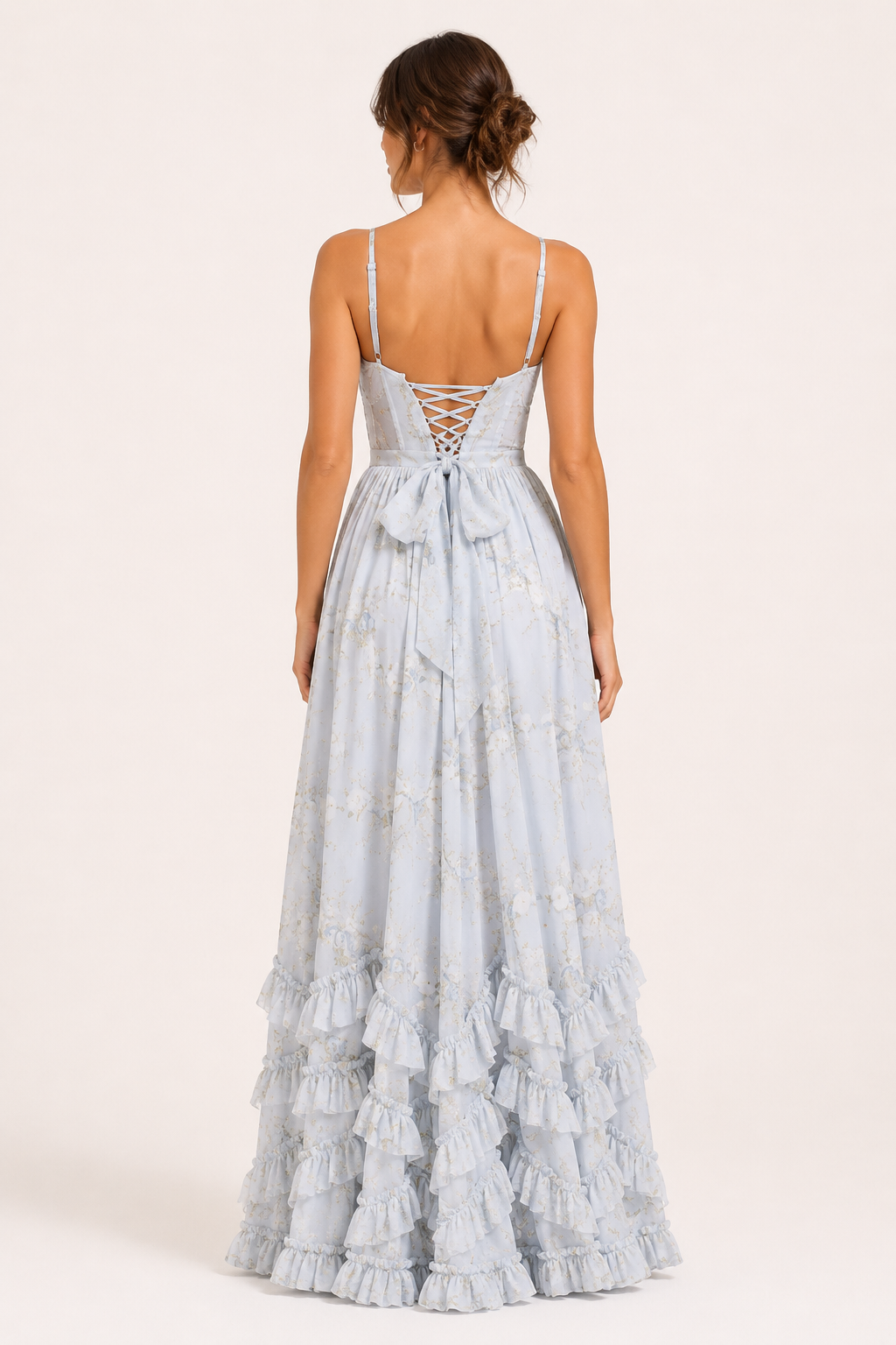 Langes elegantes geblümtes Partykleid - Elara