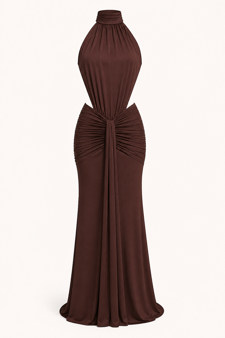 Elegantes langes Kleid mit Neckholder für Frauen - Klara