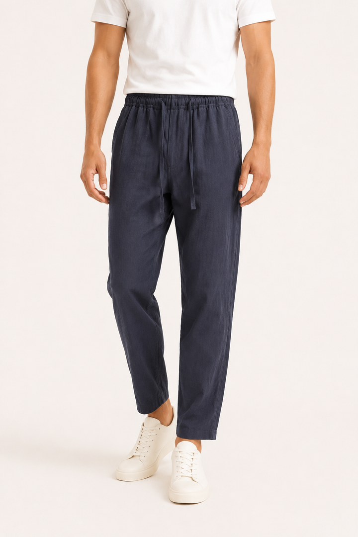 Herren Freizeithose aus Leinen mit elastischem Bund - Jannik